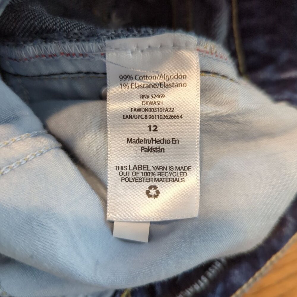 Free Assembly Super High Rise Straight dark wash Womens Jeans size 12 - Picture 7 of 16